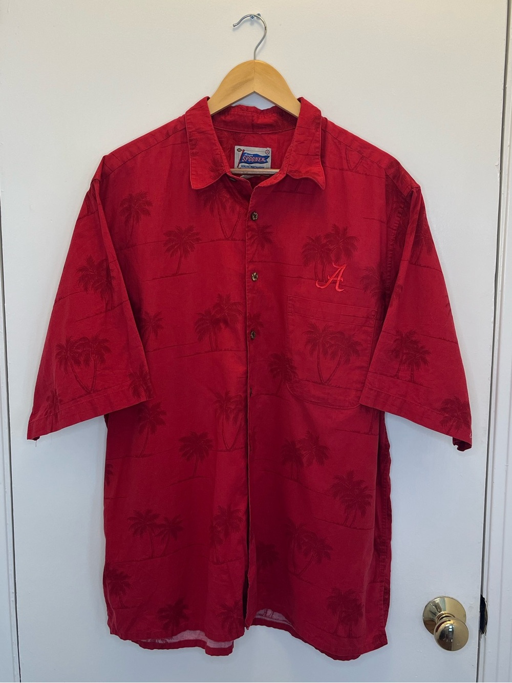 reyn spooner University of Alabama Short-Sleeve Palm-Print Button-Down Shirt